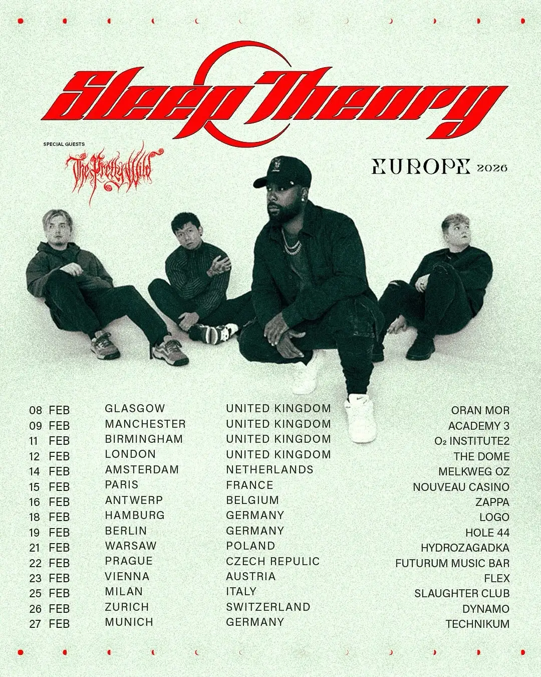 europe, we’re comingggg 🖤🪽🥀 @SleepTheory tickets on sale friday #theprettywildmusic #metalcore #emo #alternative #numetal 