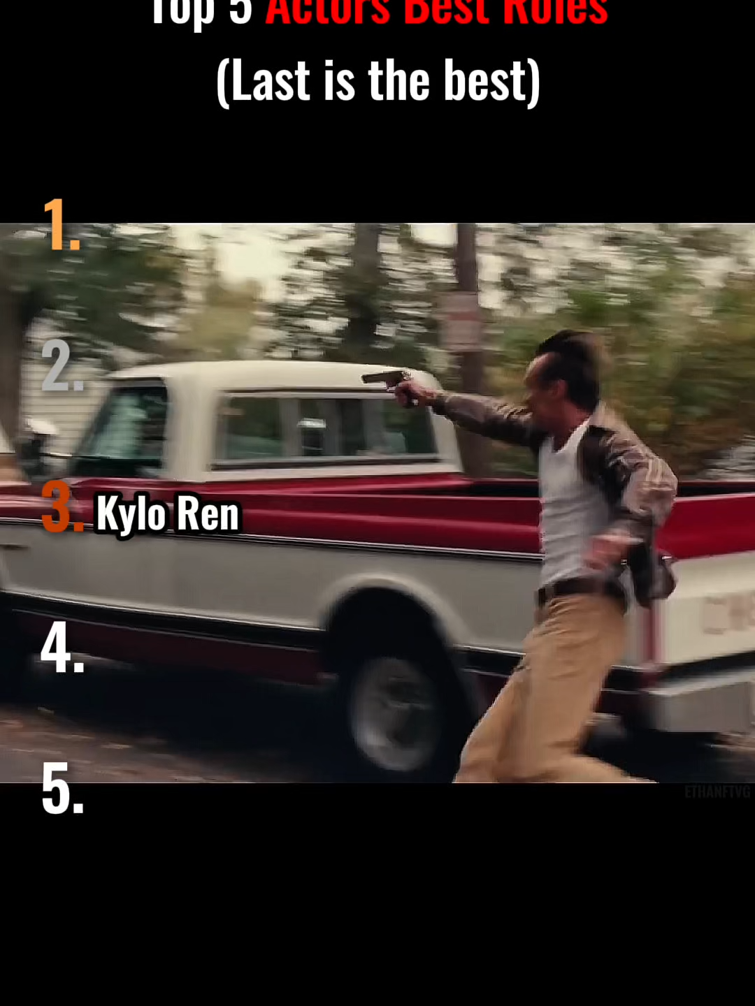 Top 5 Actors Best Roles | #fyp #viral #top5 #funny #acting #kyloren #harrypotter #yondu #merledixon #thewalkingdead #reacher #eminem