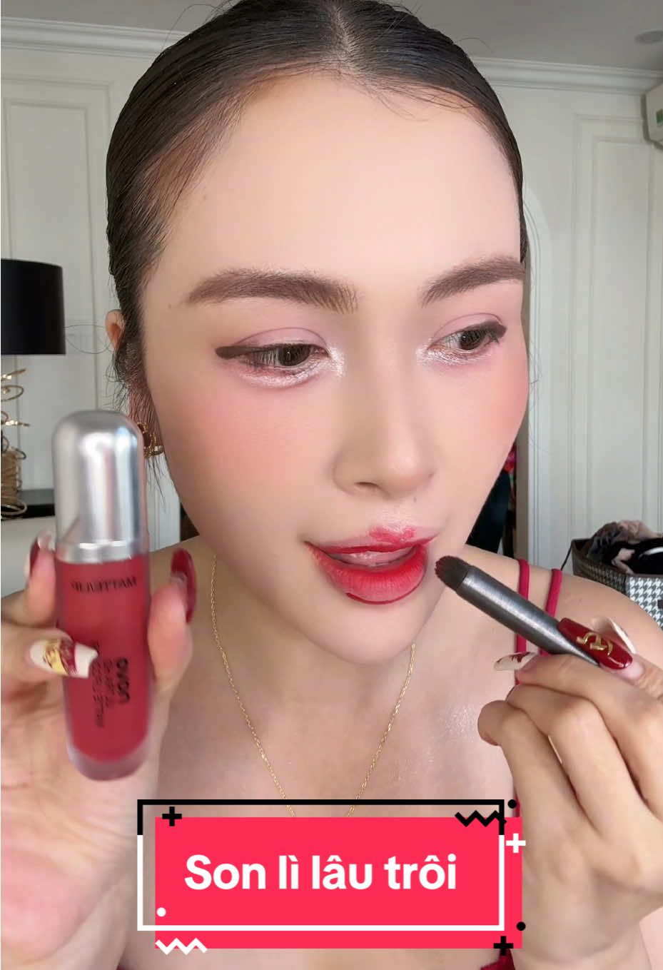 Son lì lâu trôi Novo#chamda #me4con #luyenlonglanh #son #makeup 