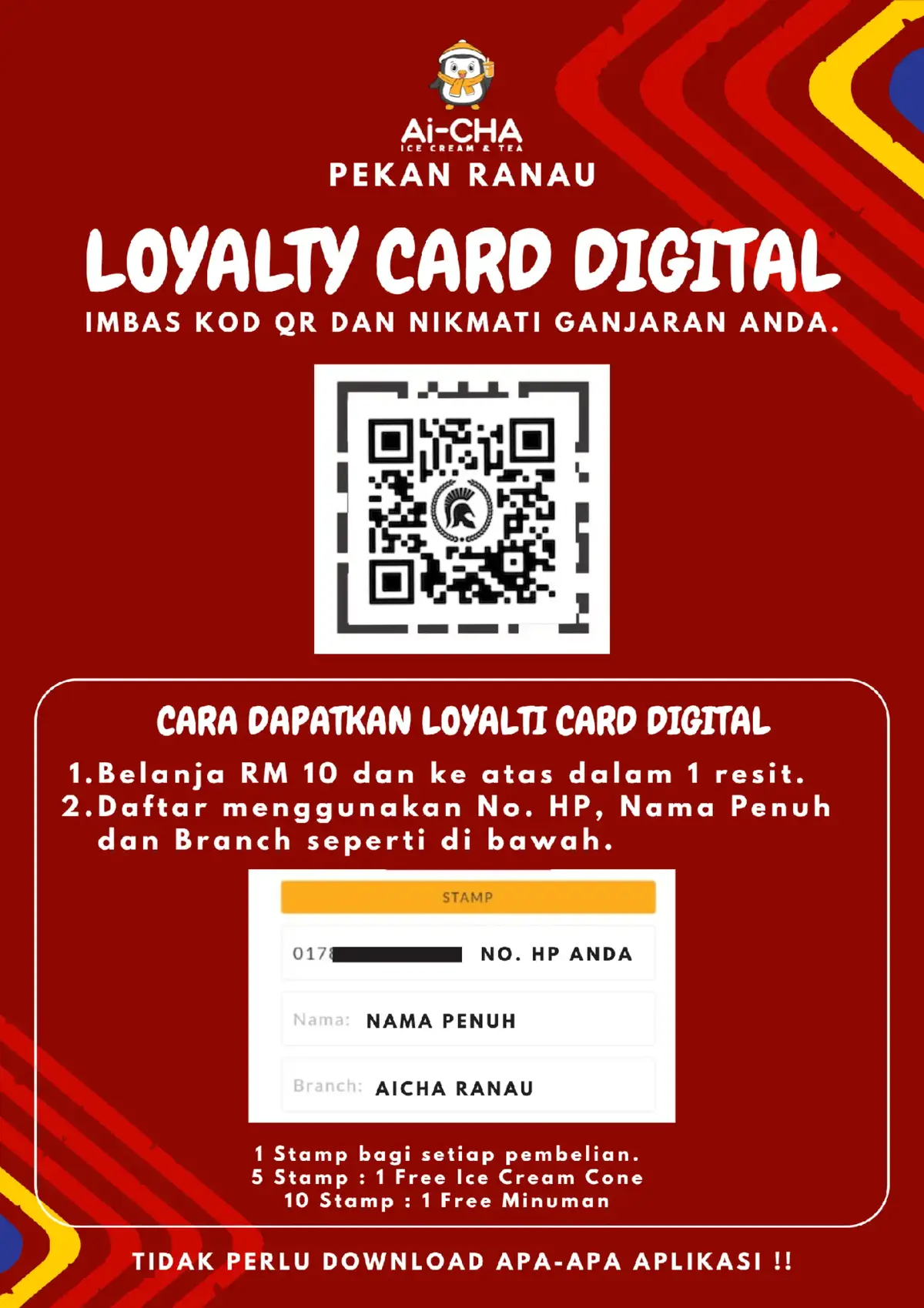 Jom dapatkan LOYALTY CARD Digital anda SEKARANG  !! Tidak perlu download apa-apa aplikasi. Scan saja macam biasa dan ikut langkah-langkah dalam poster ni.. setiap pembelian (RM10 dan ke atas) dapat 1 stamp ya 🤭  #AiCHAPEKANRANAU #AiCHALoveU300X #AichaMalaysia #FYP #LoveLifeDrinkAiCHA
