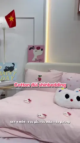 Thêm bản kitty ôm cherry xinh thiệc ạ   #shinbedding #changagoi #bedding #cutebedding #homedecor 