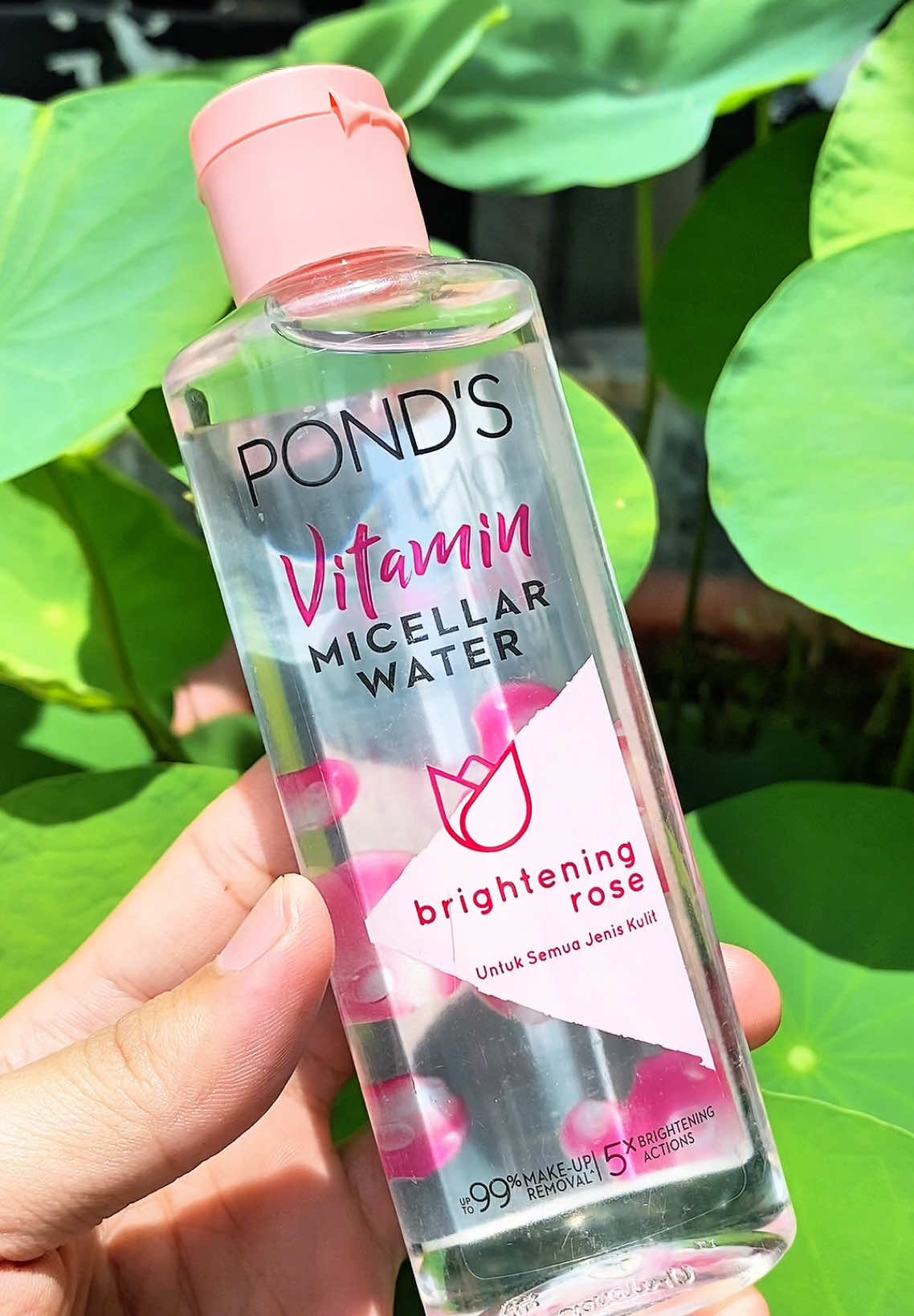🌸 Pond’s Vitamin Micellar Water Brightening Rose chứa chiết xuất hoa hồng và vitamin B3 💧, cuốn bay lớp makeup, bụi bẩn 🌿, trả lại làn da sạch và sáng mịn.
