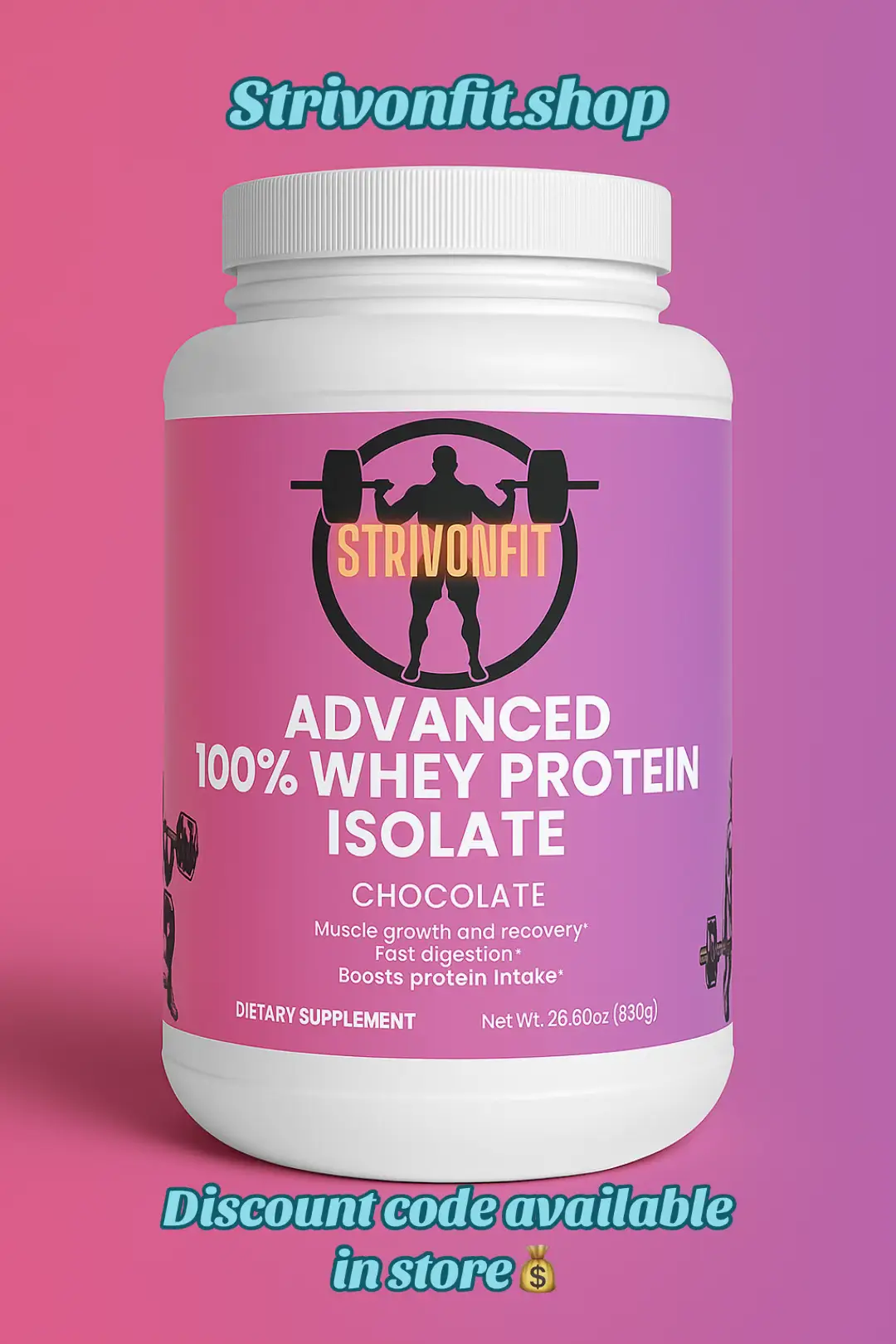 💪 Fuel Your Muscles, Fast! StrivonFit Advanced 100% Whey Protein Isolate 🍫 delivers ultra-clean protein for muscle growth, faster recovery, and peak performance. With quick digestion ⚡ and rich chocolate flavor, it’s the perfect fuel to power your workouts and boost your daily protein intake 🚀 #StrivonFit #WheyProtein #ProteinIsolate #AdvancedNutrition #MuscleFuel 