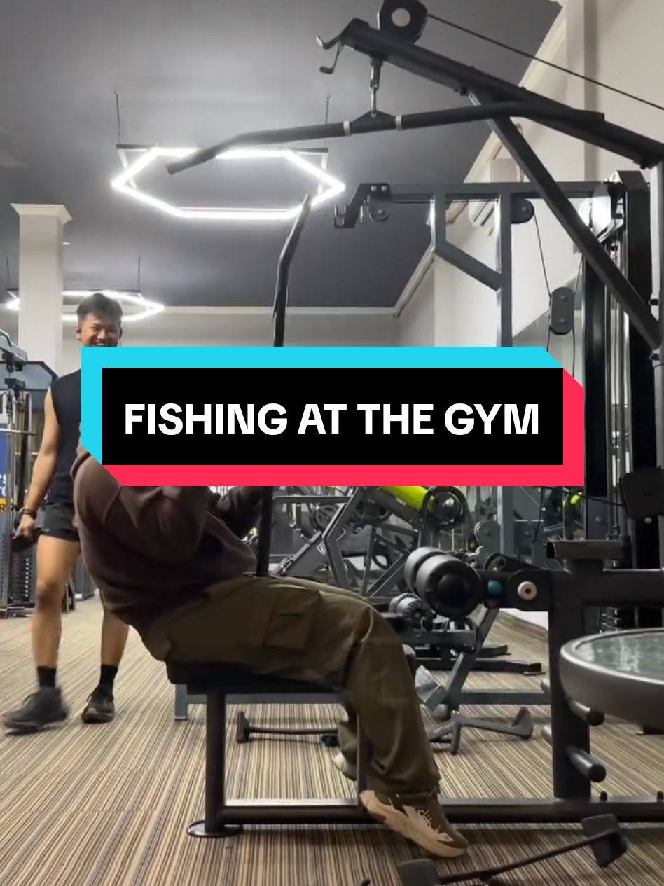 Fishing At The Gym #fyp #fishing #gym #funny #viral 
