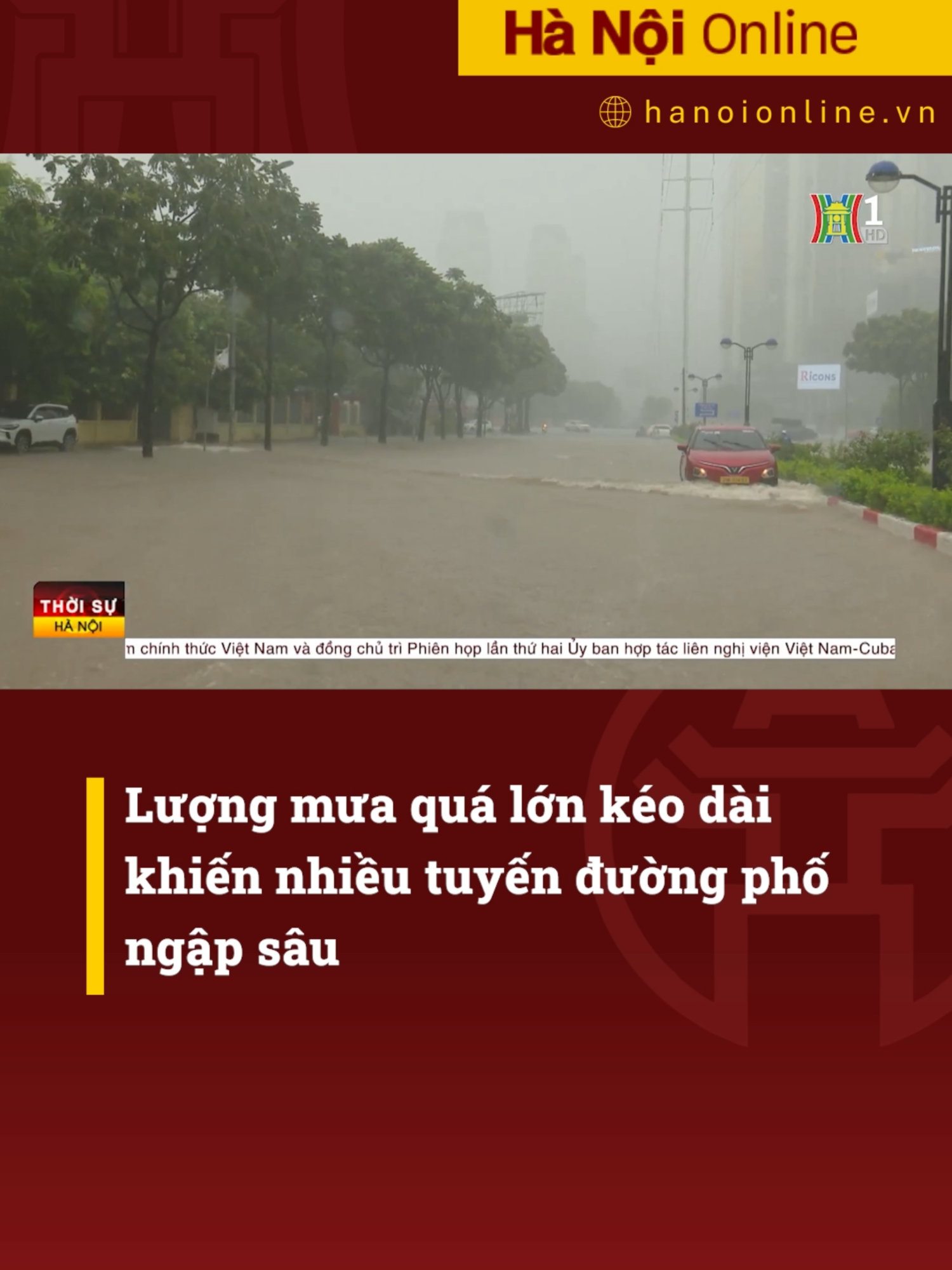 Do ảnh hưởng của hoàn lưu cơn bão số 10, trong cả ngày hôm nay tại Hà Nội đã có mưa rất to và kéo dài suốt từ đầu giờ sáng đến chiều tối khiến giao thông tại nhiều tuyến đường bị tê liệt. Đáng chú ý là mưa lớn chút xuống liên tiếp, gần như không có thời điểm ngừng trong cả ngày nên vượt quá khả năng tiêu thoát nước, tình trạng ngập úng vì thế càng thêm trầm trọng. Cơ quan chức năng của thành phố đã huy động các lựng lượng ứng trực, nỗ lực tiêu thoát nước và hướng dẫn người dân lưu thông #hanoionline #daihanoi #tintuc
