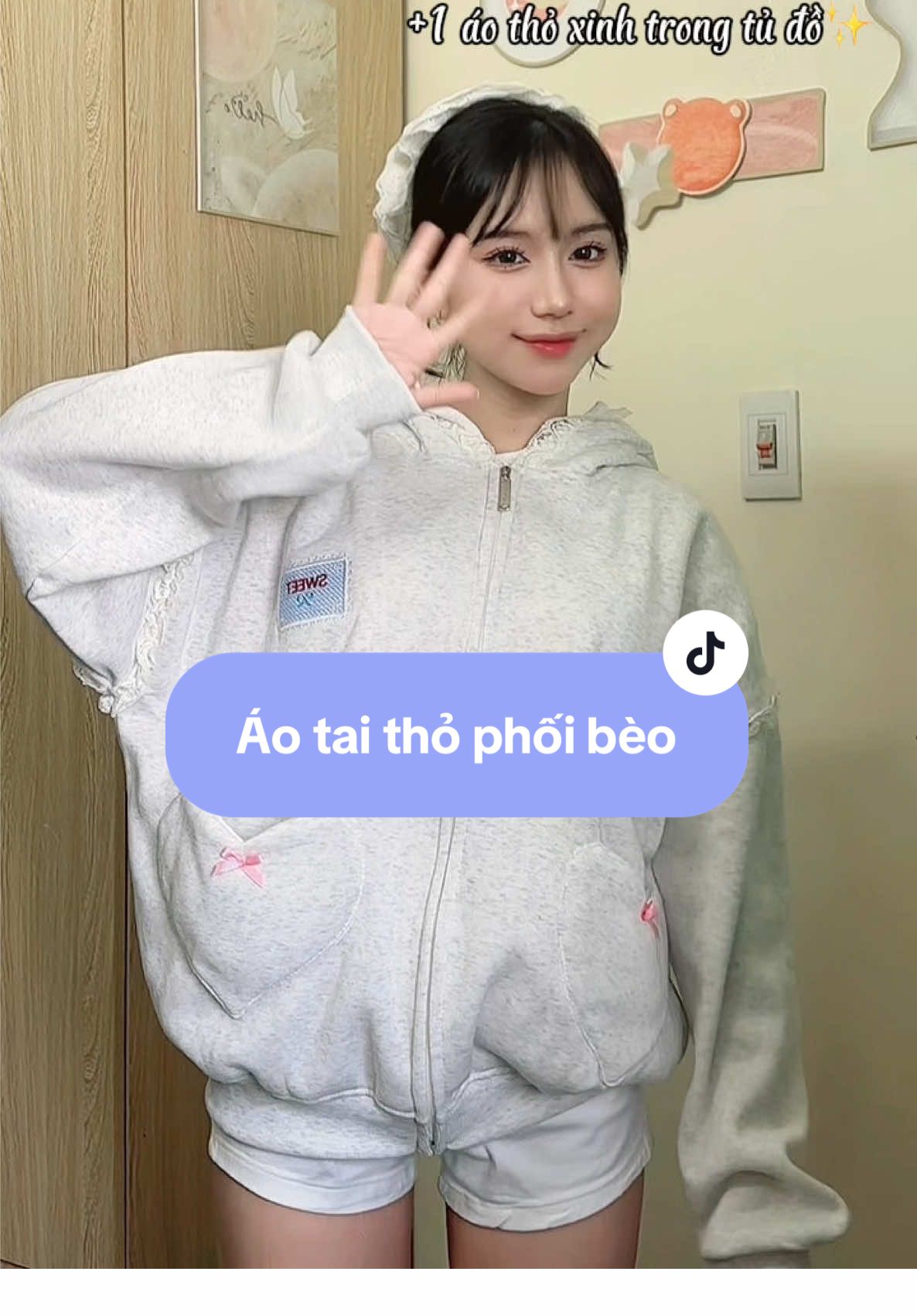Team mê áo thỏ đâu rùi nhờ#aokhoac #aohoodie #fyp #review #viral #aotaitho #doxinhmoingay 
