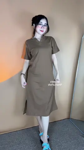 Rekomendasi midi dress vneck kaos wanita polos #mididress #dress #dresswanita #dresskaos 