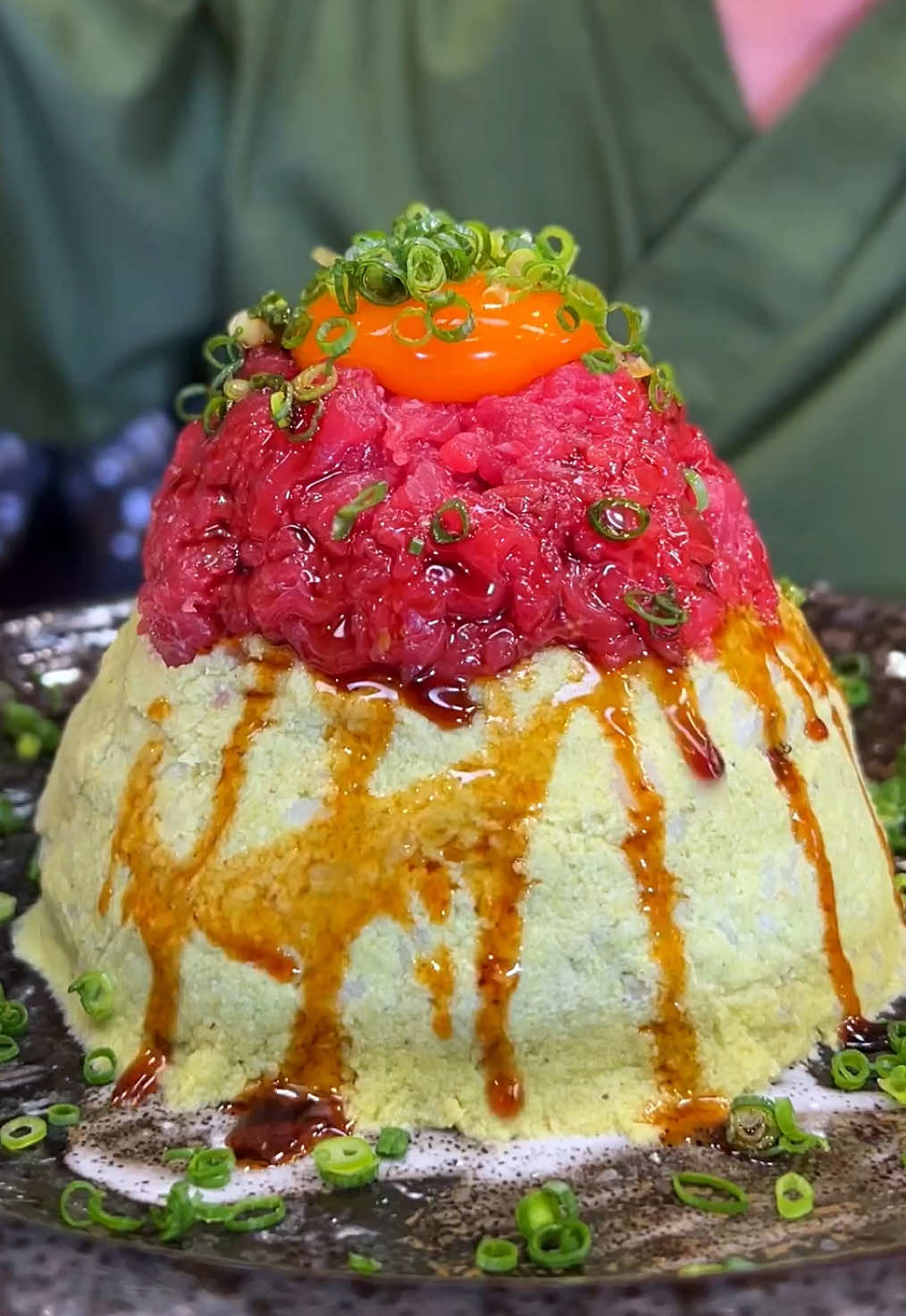 Tuna Wasabi Mountain 🌋 #tuna #wasabi 