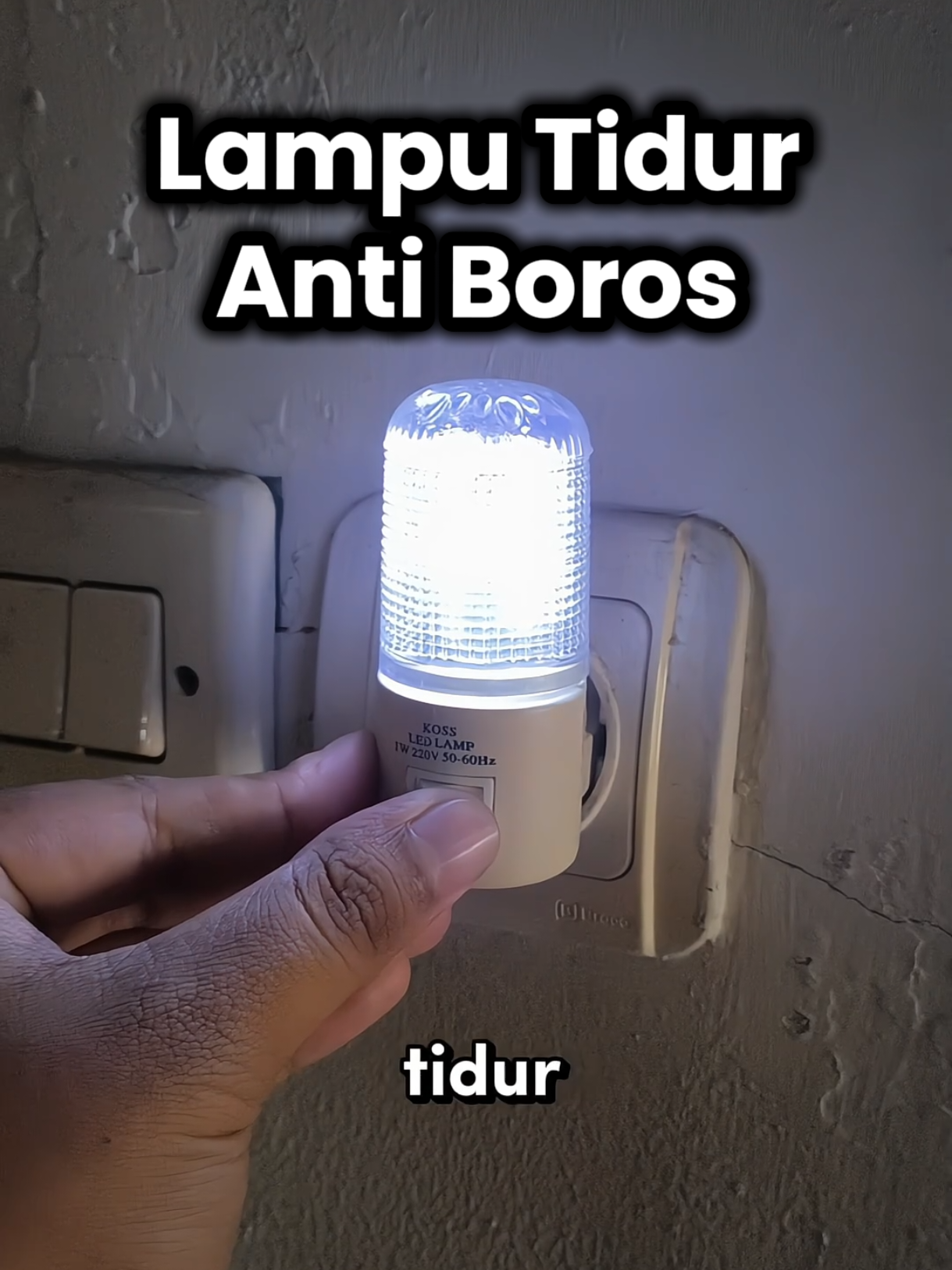 Lampu tidur kamar, lebih hemat listrik dibanding pakai lampu biasa. #lamputidur 