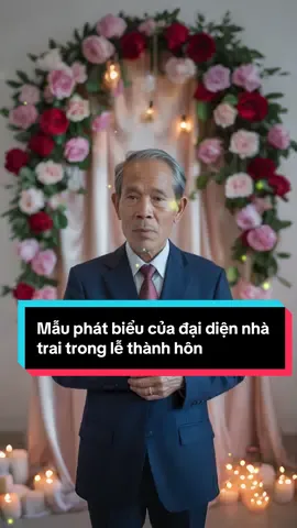 Mẫu phát biểu của đại diện nhà trai trong lễ thành hôn 