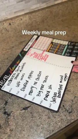 This weeks meals I'm not a fan of, there is a high chance it will change 🥲 #mealprep #mealideas #MomsofTikTok #organization 