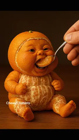 Orange eating ASMR 🍊 Which baby should I do next? #asmr #satisfyingvideos #aiasmr #videossatisfatorios #eating