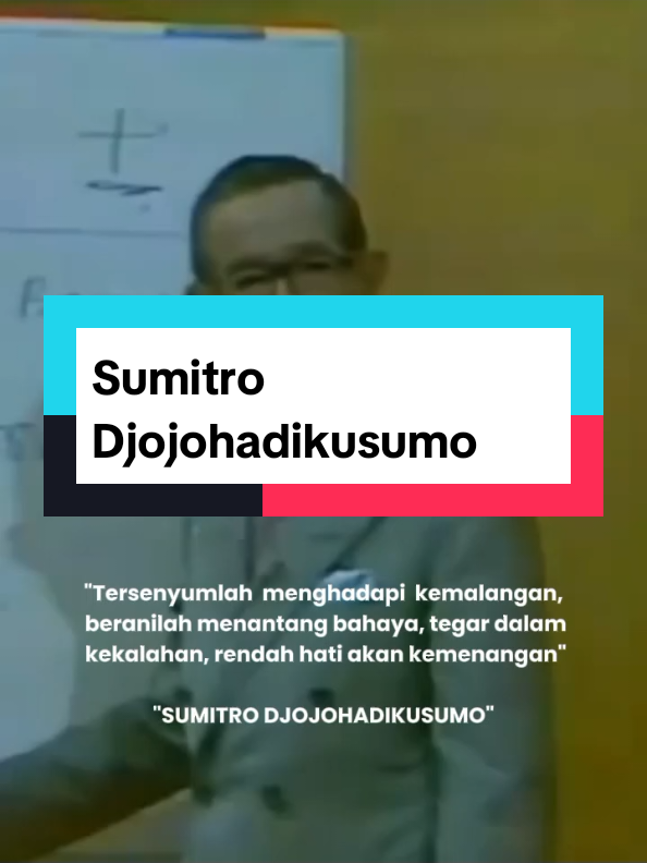 Soemitro Djojohadikoesoemo,  merupakan seorang ekonom dan politikus Indonesia. Sebagai salah satu ekonom Indonesia paling terkemuka selama masanya, Soemitro pernah menjabat sebagai Menteri Perdagangan dan Industri, Menteri Keuangan, dan Menteri Riset baik selama era Orde Lama maupun Orde Baru. Dia juga pernah menjadi Dekan Fakultas Ekonomi Universitas Indonesia dari 1951 hingga 1957. Anaknya, Prabowo Subianto, menjabat sebagai Presiden Indonesia ke-8. Soemitro berasal dari keluarga ningrat Jawa, dan merupakan anak sulung dari Margono Djojohadikusumo.  Soemitro tetap aktif di bidang ekonomi setelah tidak menjadi menteri, dan sering mengkritik kebijakan ekonomi pemerintah sebelum krisis moneter melanda Indonesia. Soemitro meninggal dunia di Rumah Sakit Dharma Nugraha, Rawamangun, Jakarta Timur pada 9 Maret 2001 dalam usia 84 tahun. #sumitrodjojohadikusumo #ekonomindonesia #History #viraltiktok #fyppppppppppppppppppppppp 