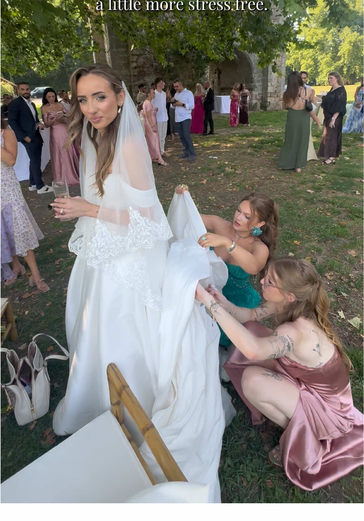 It felt like such a gift to be asked — grateful to support a bride with a skill I love so much. #bustle #weddingday #fyp #bridaltiktok 