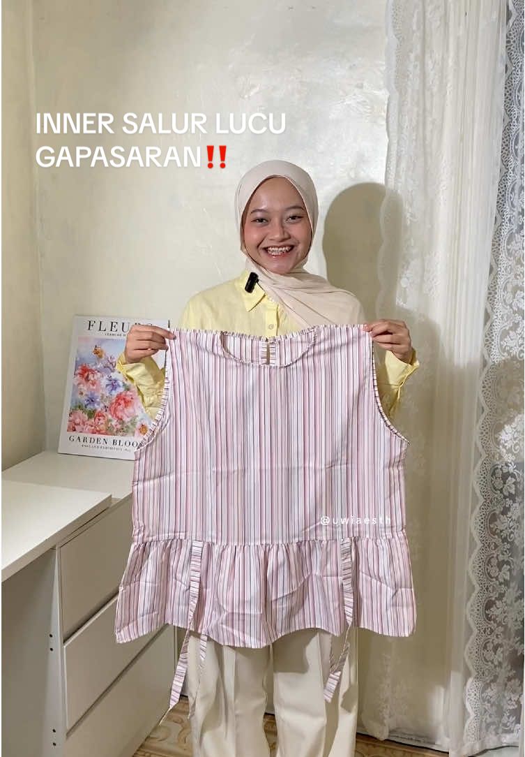 Kadang suka bosen sama inner yang basic, iseng cobain pake inner motif salur gini ternyata cantik 🫶🏻 #innersalur 