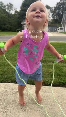 Watching her learn and play is the sweetest #toddler #momlife #toddlersoftiktok #outside 