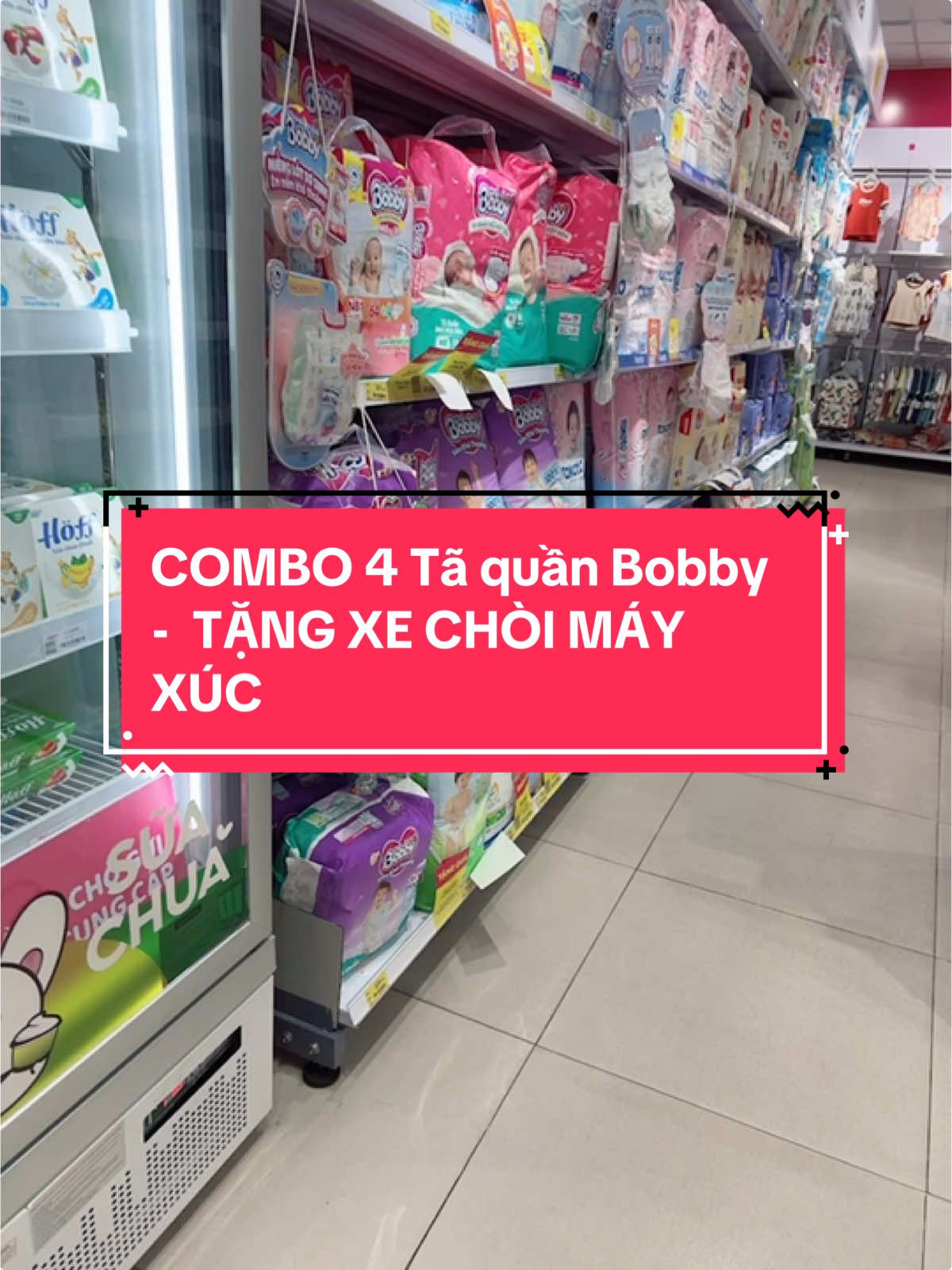 COMBO 4 Tã quần Bobby -  TẶNG XE CHÒI MÁY XÚC#bobby #taquanchobe #bimchobe #xuhuong #mebimsua #mevabe #bimchongtran 