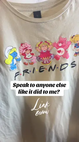 Some of our 80s childhood besties come to life and spark a memory with this tee. Available in a sweatshirt too. #80s #80sgirl #strawberryshortcake #carebears #genx 