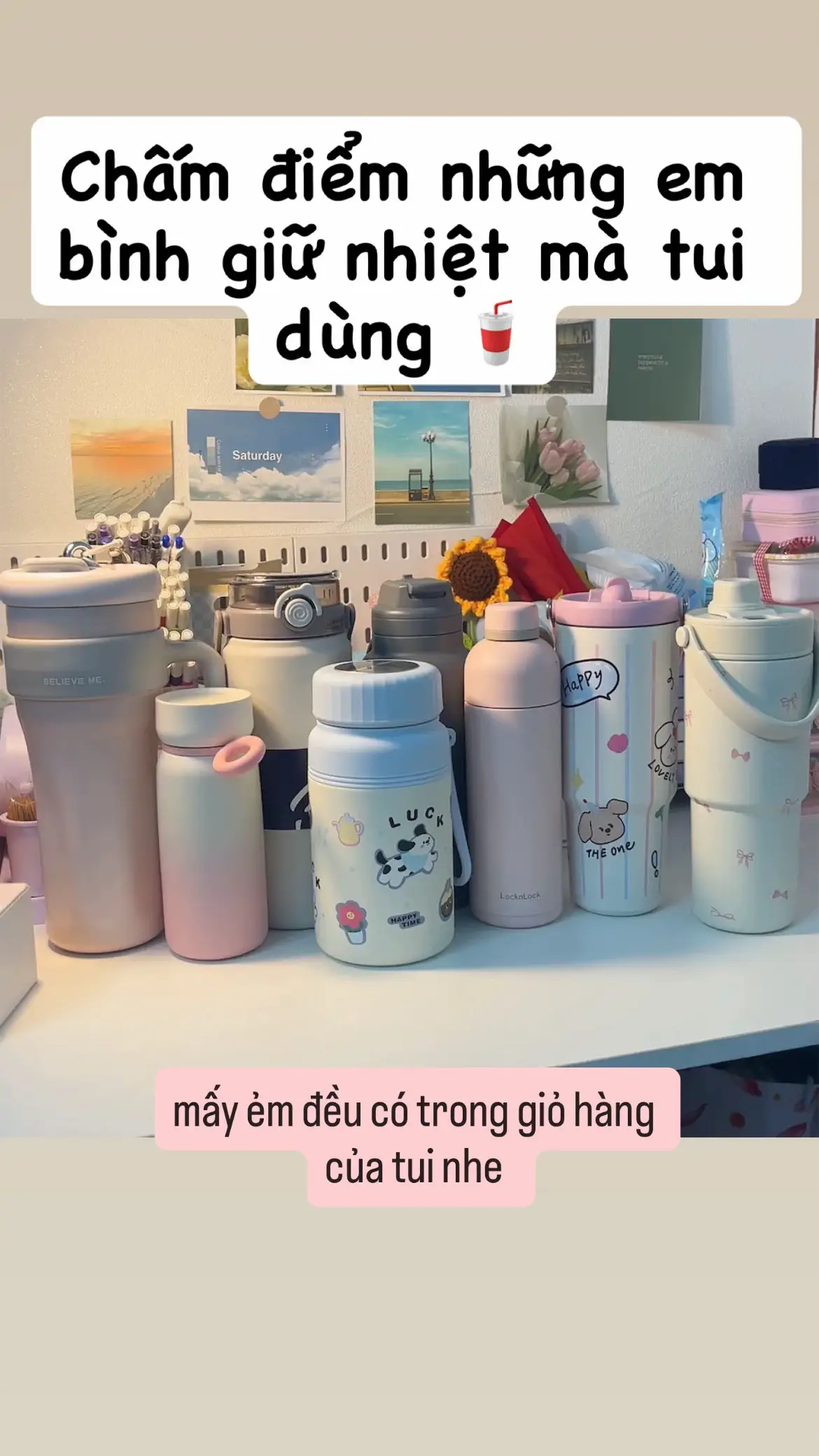 Chấm điểm những em bình giữ nhiệt mà tui đã dùng nha #binhgiunhiet #lygiunhiet  #lockandlock #niumi #xuhuong 