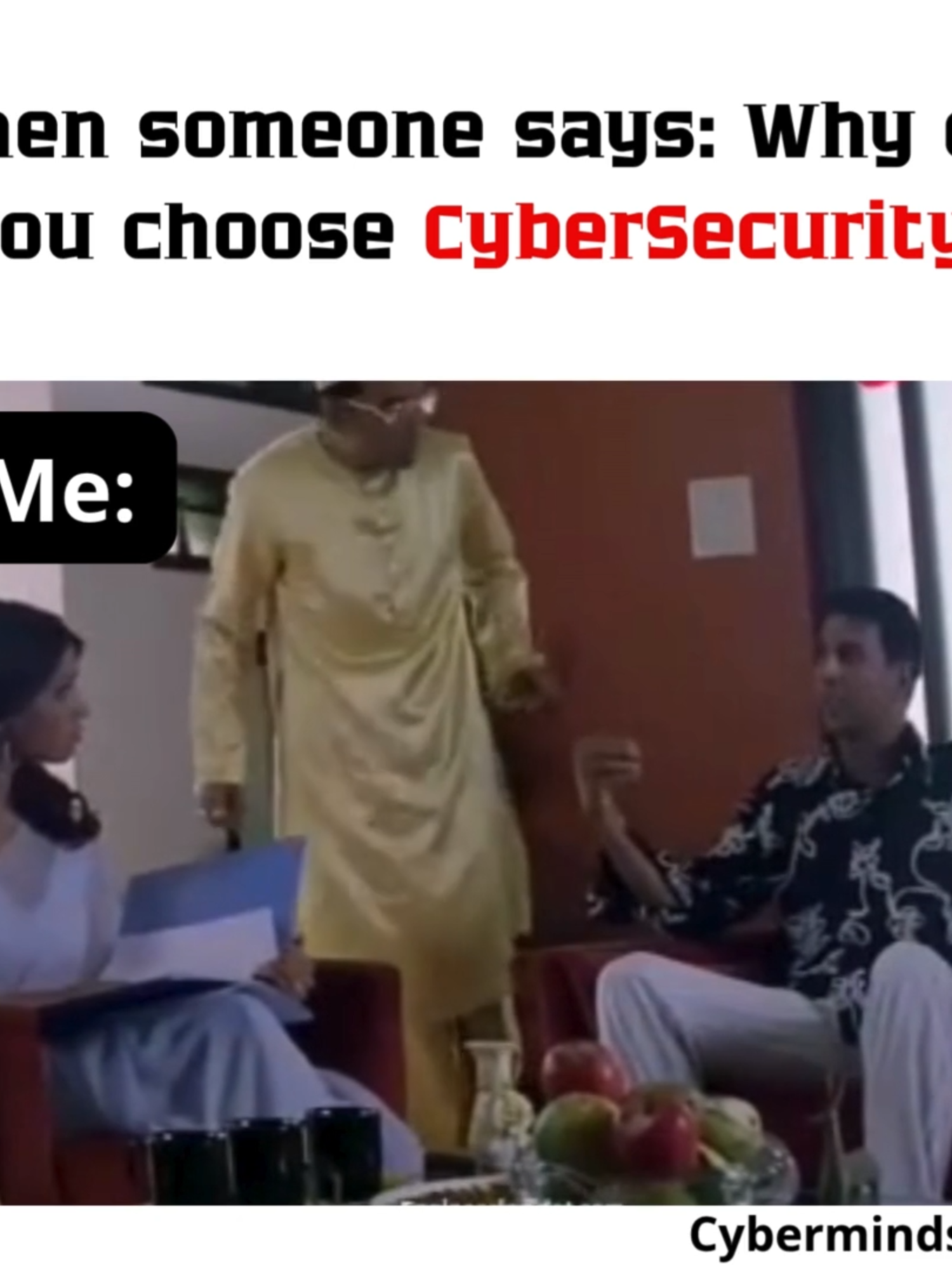 When they ask why I chose CyberSecurity… 😂 #Relatable #TechHumor #MemeTok #ITLife #memey #TechMeme #CyberSecurityMeme #ProgrammerLife #RelatableHumor #cybermindspace #cybersecurity #fypシ゚ #viral #Hacking #viralvideo #trending #tiktokviral #shorts #funny #funnymeme #fuunyvideo #ytshorts