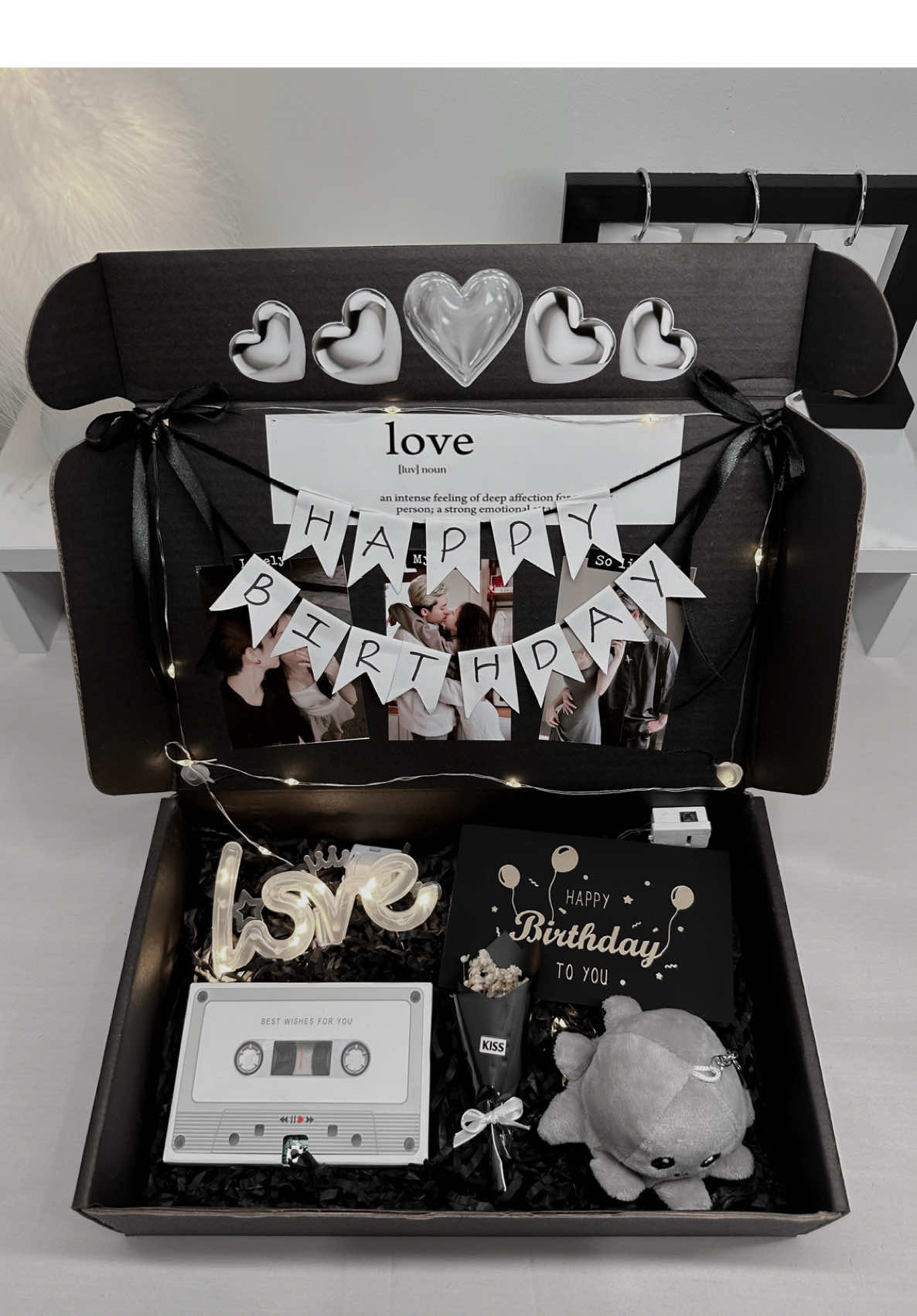 “In this box: your voice, your love, your everything - for your boyfriend” 🖤 @Gift Box Moments 2  #giftbox #giftboxsurprise #giftideas #gifts #boyfriendgifts #blackgiftbox  #lovegift #quatangbantrai #xuhuong