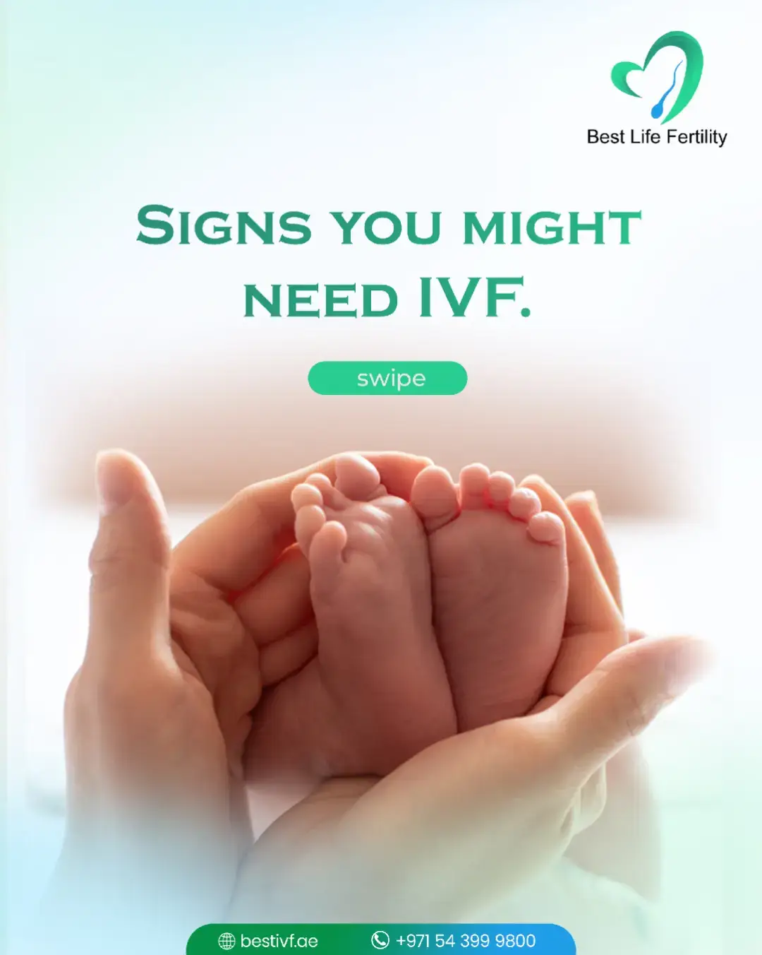 🌸 SIGNS YOU MIGHT NEED IVF 🌸 IVF can help with: ✔ Blocked Tubes ✔ Endometriosis ✔ Multiple IUI Failures ✔ PCOS ✔ Low Sperm Count ✔ Unexplained Infertility At Best Life Fertility Centre, we combine science, care, and compassion to turn hope into happiness. 💜 📍 Dubai | 📞 Contact us today #BestLifeFertility #ivfjourney 