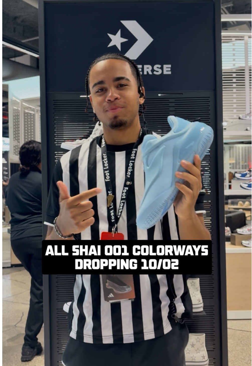 Family in the details. Fashion in the design. SHAI 001 in “Charm Black”, “Hail Clay,” and “Masi Blue” lands 10/02 in-store and online at Foot Locker. Reserve your pair on the Foot Locker app by 4PM EST tomorrow. #footlocker #sneakerhead #shai 