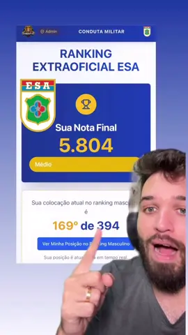 🚨Qual será a nota de corte na ESA? Corre no link da bio para participar do ranking extraoficial 🇧🇷 #esa
