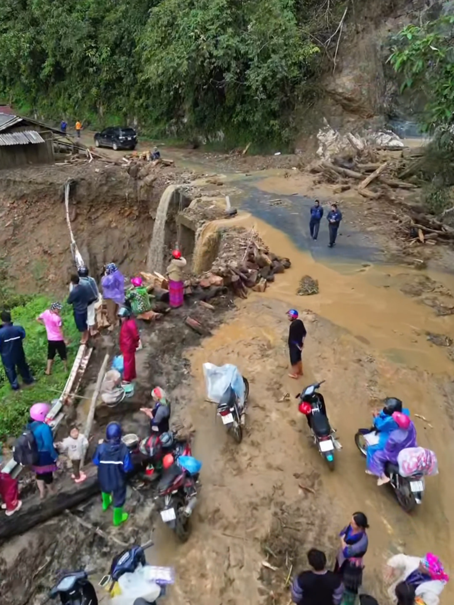 Cảnh đèo cao phạ tan hoang sau cơm bão #xuhuong #mucangchaitattantat