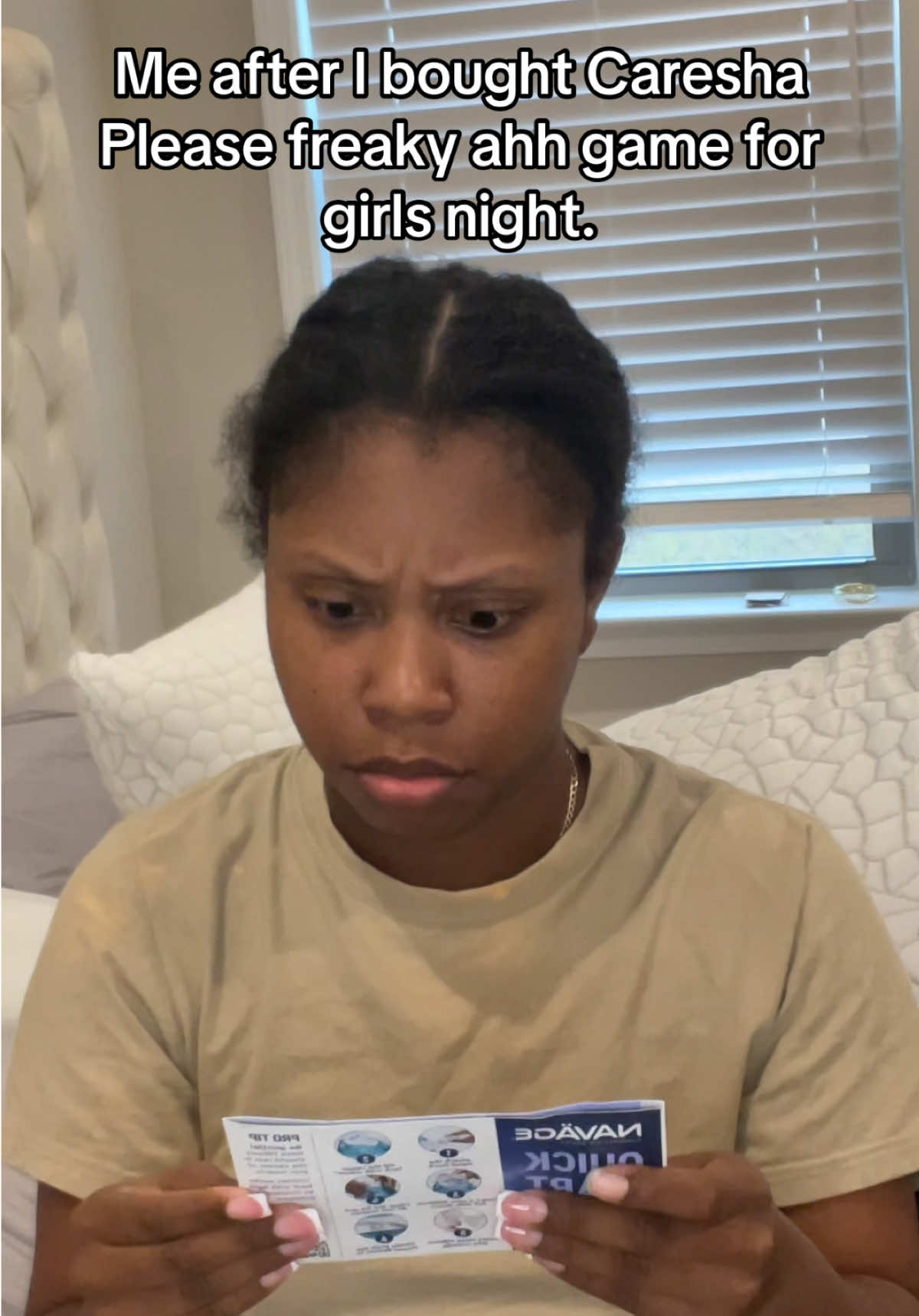 I bought Caresha Please for girls night and baby we ain’t make it past the first card. That game too freaked out for me and my homegirls. 😭 #careshaplease #girlsnight #girlhumor #cardgame #lovealwaysazaria 