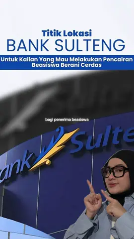Yang sudah terdaftar menjadi penerima Beasiswa Berani Cerdas, udah buat rekening Bank Sulteng Belum? Kalau belum, segera datang ke cabang Bank Sulteng yang ada di domisili kamu dengan membawa dokumen persyaratan ya!👀 Ayo dukung terus program ini agar tercipta minimal “Satu Rumah, Satu Sarjana” di Sulawesi Tengah  #KampungHalamanSeries @Dr. H. Anwar Hafid, M.Si.  @Reny Lamadjido  @Sulteng.Prov  #Sultengprov #SultengNambaso #SultengBerani #SulawesiTengah