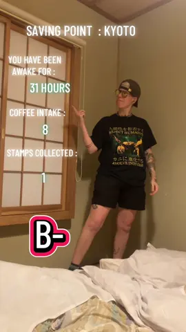 I feel like the floor is floating is it dehydratation of lack of sleep Idk Oyasumi #Kyoto #JapanTravel 