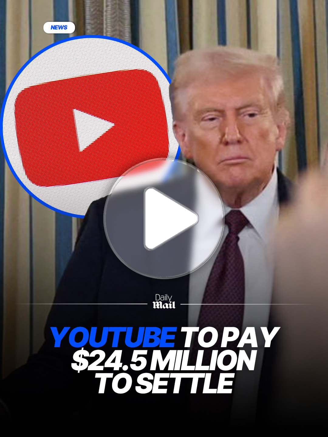 YouTube has agreed to pay $24.5 million to settle a lawsuit from U.S. President Donald Trump over the suspension of his account following the Capitol riots in 2021. 