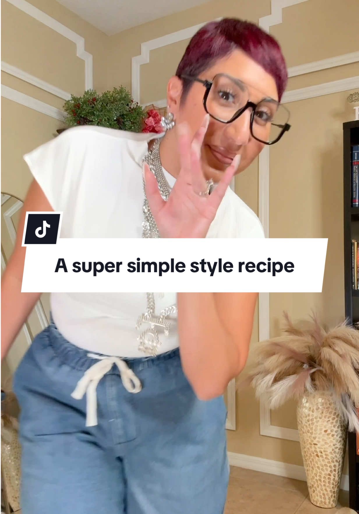 Let's not overthink it. A white top + denim bottom = the timeless style recipe you can remix a hundred ways. Toss on heels, layer accessories, and boom, instant effort! This is your sign to stop saying 