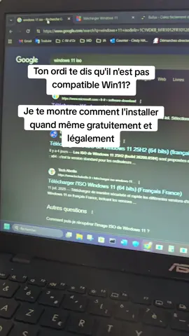 💥 Ton PC est soi disant obsolète pour passé à windows 11? Ce qu'on s'est gardé de te dire, c'est qu'il existe une façon de faire pour quand même faire cette migration, gratuitement et légalement. ➡️ Je l'ai moi même utilisé sur mon PC fix il y a 6 mois, et aujourd'hui je te montre comment faire à ton tour 💻 Sauvegarde cette vidéo pour pouvoir revenir dessus plus tard et 💬 dis moi en commentaires ce que tu voudrais que je te montre dans de prochaines videos #informatique #windows #technicien #jobenligne #digital 