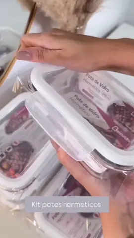 Vem 10 potes em vidro com tampa, compensa muito, está muito barato 🤩🤩 #dicas #cozinha #tiktokshopee 