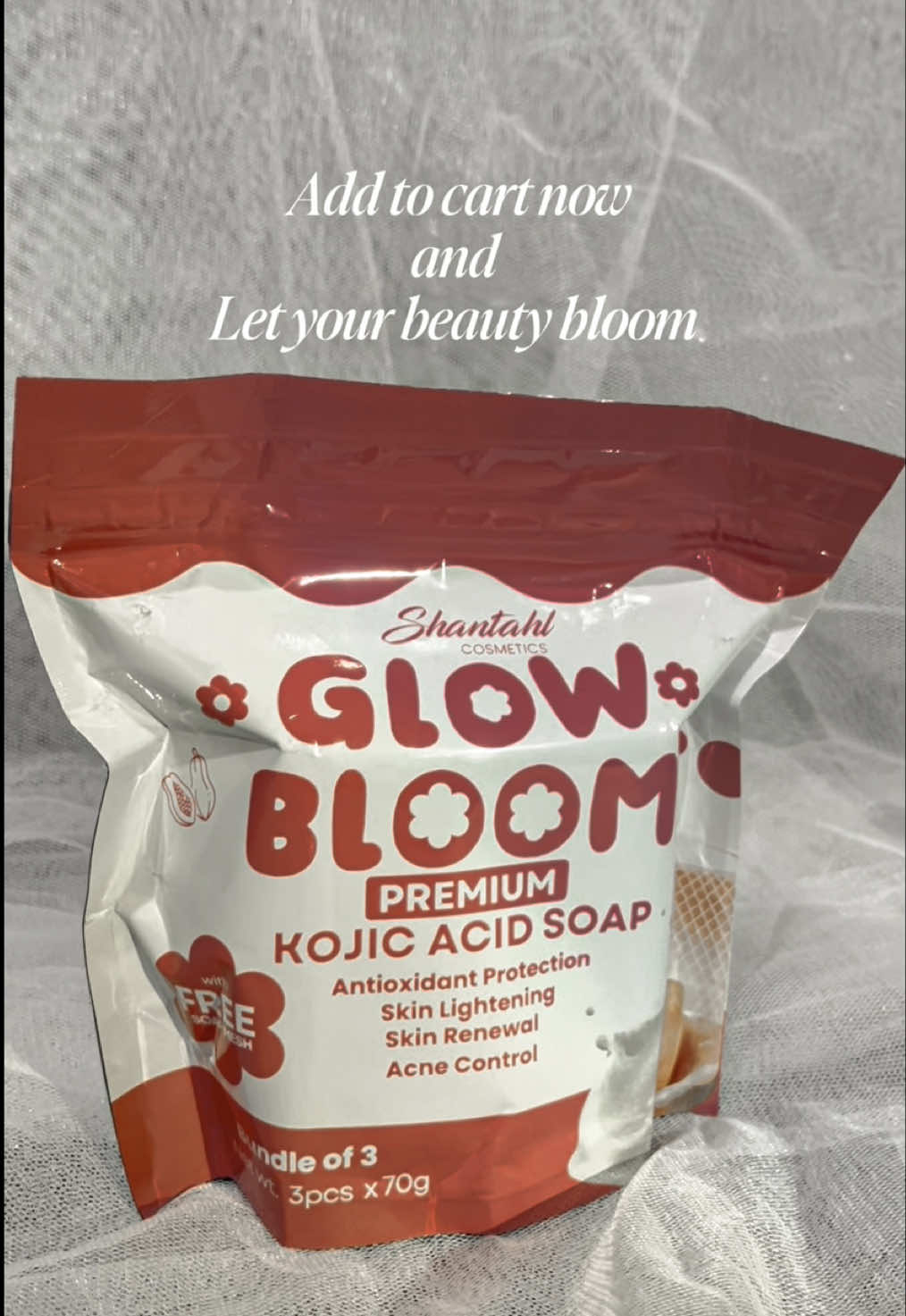 Everyday confidence starts with healthy, glowing skin. That’s why I trust Glow Bloom Premium Kojic Soap—infused with Kojic Acid, Glutathione, Niacinamide, and Alpha Arbutin for bright, smooth, and clear skin. Bloom beautifully every day! 💖 #Shantahlcosmetics #GlowBloomSoap #Kojicsoap#TrendingSoap #yobedms @Shantahl 