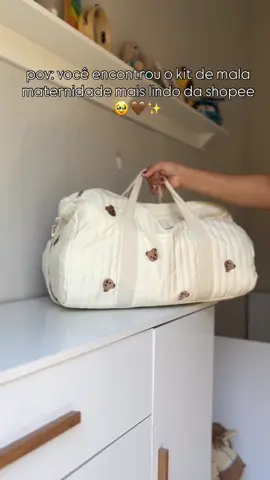 São perfeitas 🥹 Lindas, delicadas e com um ótimo espaço🐻🤎✨ #enxovaldebebe #gestaca 