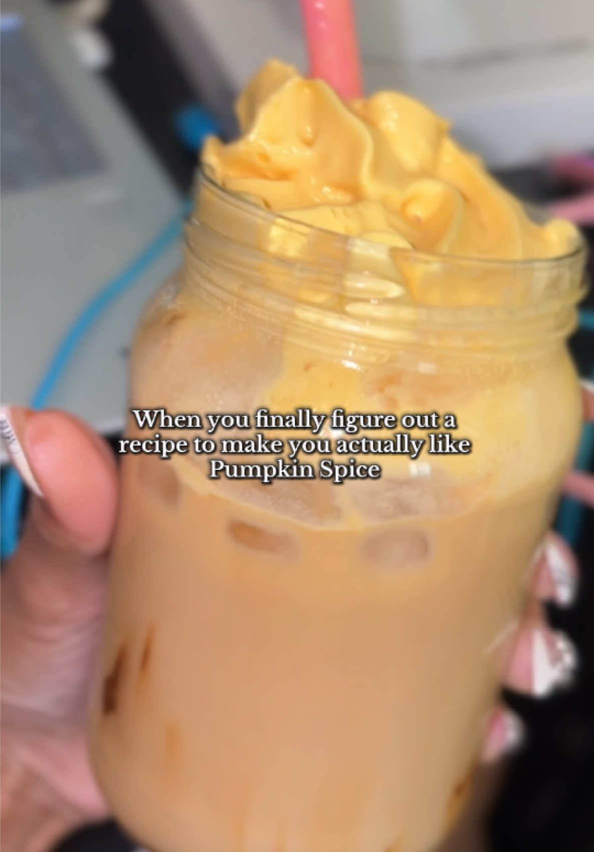 Last week when I made a Pumpkin Spice Iced Coffee I was NOT feeling it 🙅🏽‍♀️, but the one I made today…YK what, HELL YEA 😍🙌🏾 My iced coffee just leveled up 🧊☕🎃  Espresso + caramel syrup + pumpkin spice creamer + brown sugar cinnamon syrup + pumpkin spice whipped cream 😋 What’s a MUST HAVE in your morning coffee? 👇🏾💬 #pumpkinspice #fallaesthetic #icedcoffeeathome #falltok 