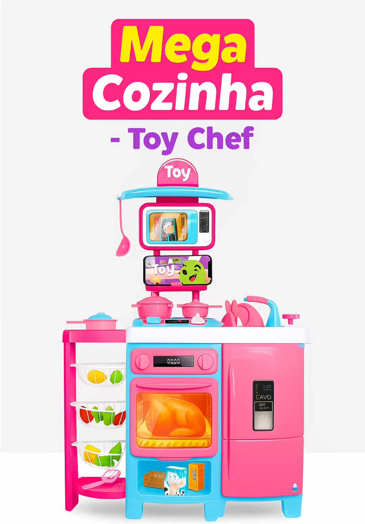 Mega Cozinha Infantil Toy Chef – Sai Água de Verdade! 🧁👩‍🍳 #creatorsearchinsights #cozinhainfantil #brinquedoinfantil #toychef #viralreels     