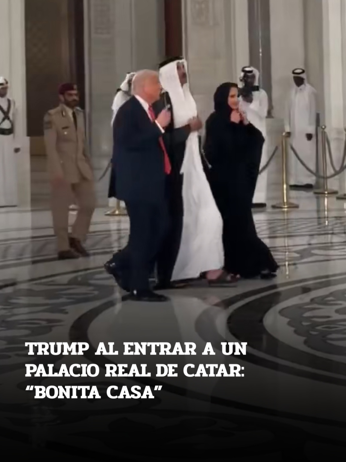 Trump a jeque catarí en su palacio: “Bonita casa” Donald Trump no pudo ocultar el asombro al adentrarse a un palacio real en Catar. El presidente estadounidense en tono de humor o ironía le dijo al jeque que tenía una “bonita casa”. Trump siento Trump.
