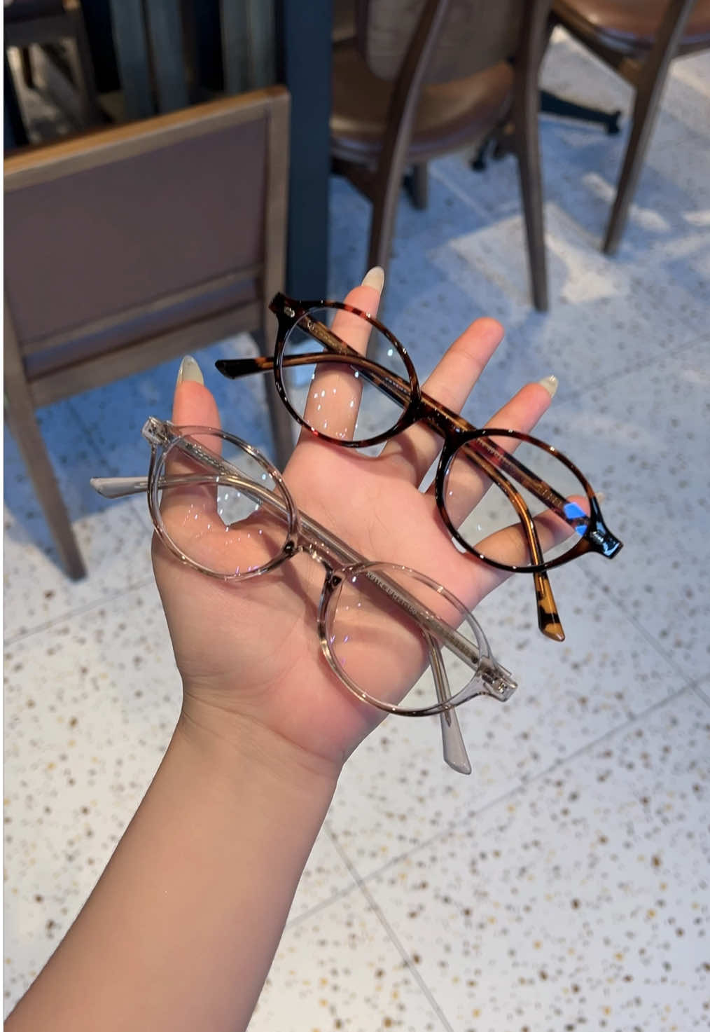 Kính tròn giả cận xinh quá ạ A103 #aha24h #kinhgiacan #kinhdep #matkinh 