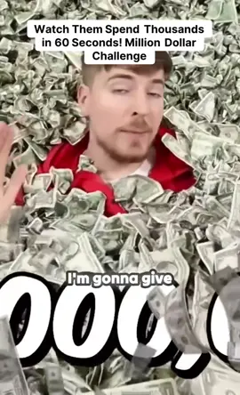 Watch Them Spend Thousands in 60 Seconds! Million Dollar Challenge. #mrbeast #mrbeastchallenge #chellenge #fyp #1million 