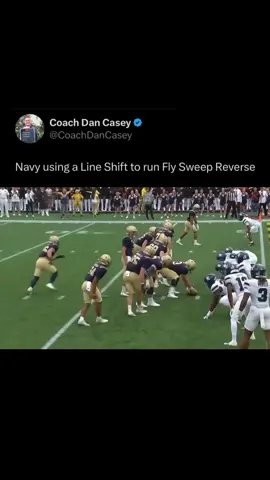 Navy using a Line Shift to run Fly Sweep Reverse