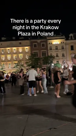 There is a party every night in the Krakow Plaza in Poland #poland #dance #party #travel #tiktok @Polish Tourism Organisation @Poland  ✓⃝ 