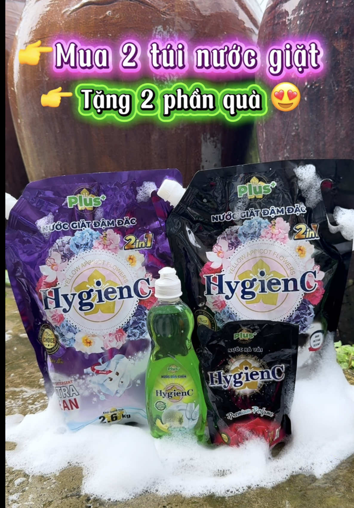 Combo 2 túi nước giặt Hygien C, tặng 2 phần quà😍😍😍#nuocgiatxa #nuocgiathygienc #nuocgiat #nuocgiathuongnuochoa #nuocgiatxahygienec 