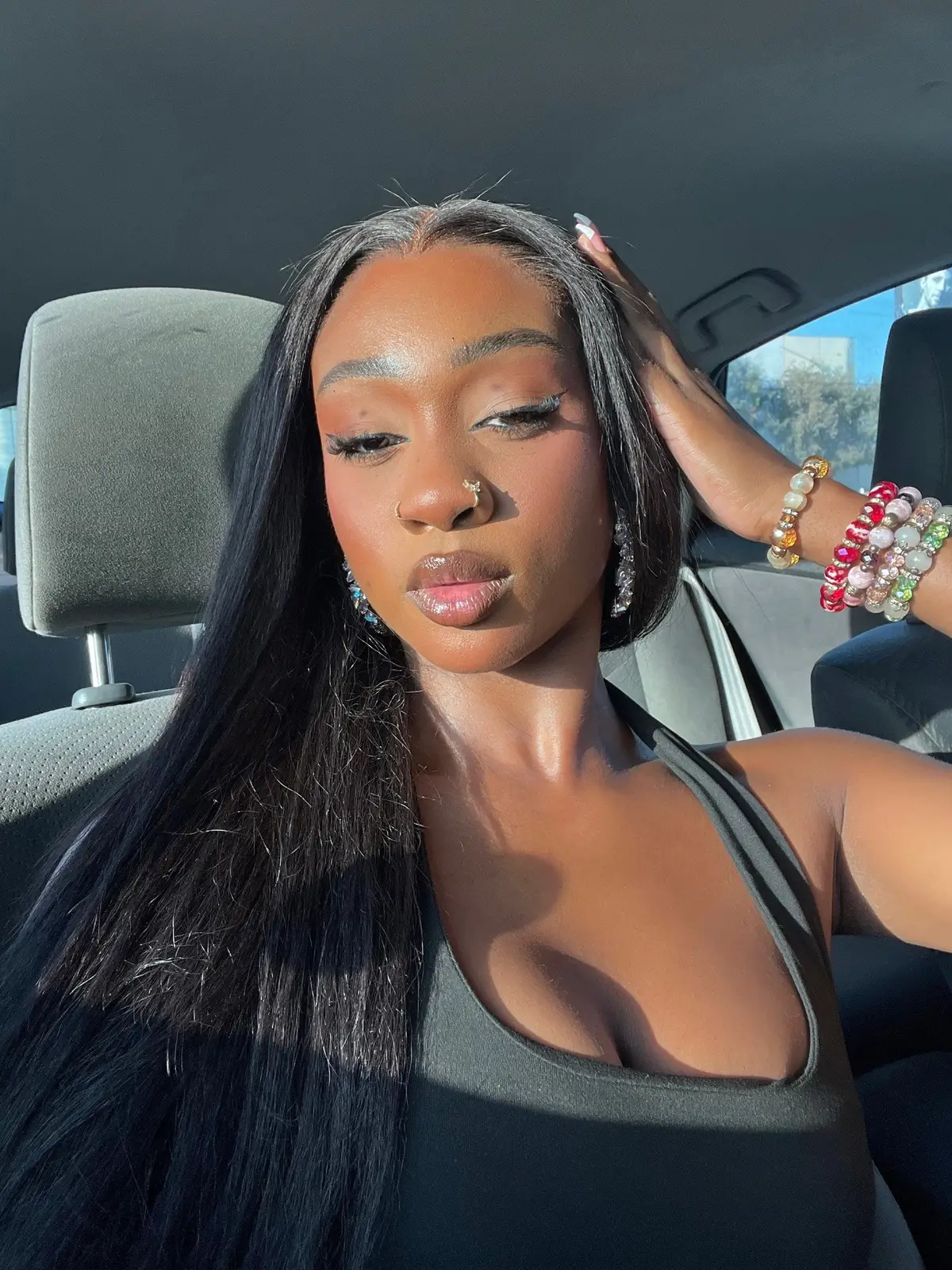 Doing my makeup> being outside 