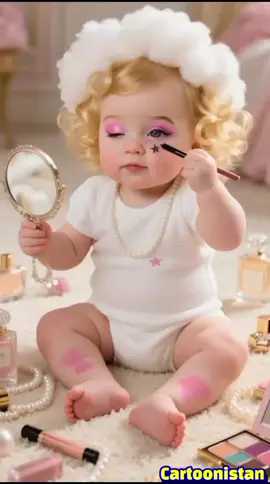 Cute Princes doing Makeup #babygirl#cartoon#viral#1million #makeuptutorials 
