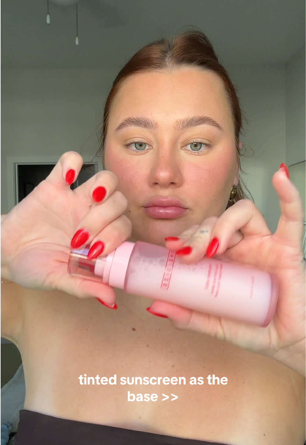 love me a good tinted sunscreen 🤭🤭 #summermakeup #glowymakeup #cleangirlmakeup @ALASTIN Skincare @Kosas @Saie @WTF Beauty @rhode skin @makeupbymario @Summer Fridays @REFY @ONE SIZE BEAUTY 