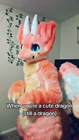 I'm innocent, I swear! Never even did one dragon crime! #furry #fursuit #furrytiktok #dragon #cute 